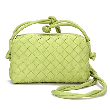 Woven Crossbody Bags for Women，Fashion Leather Lightweight Handbags Shoulder Bag Phone Wallet Purs...