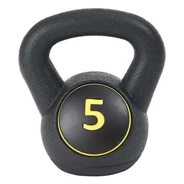 BalanceFrom Wide Grip Kettlebell Exercise Fitness Weight Set​, 30LB Set of 3: 5/10/15LB