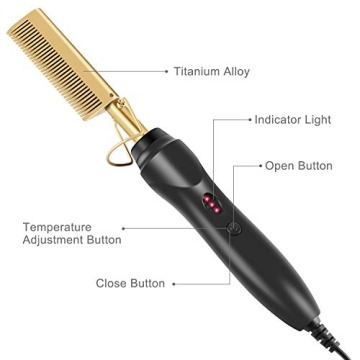 AIHOPESTO Electric Hot Comb - Versatile Hair Straightener