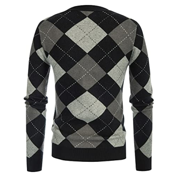 Vintage 90s Argyle Cardigan for Women - Y2K Style