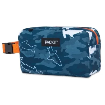 PackIt Camo Shark Freezable Snack Box for Fresh Snacks