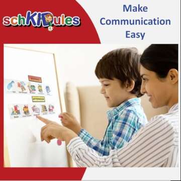 153 pc Daily Visual Schedule Magnets for Kids-Create Healthy Routines, Reminders, Kids Calendars, Chore Charts & Behavioral Supports for Kids who Thrive on visuals, Type A Toddlers, Autism & ADHD