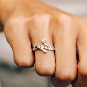 Pura Vida Silver Disney Cinderella Dreamy Opal Star Ring - Beautiful Brass Base, Size 6