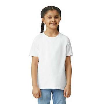 Gildan Youth Ultra Cotton T-Shirt, Style G2000B, 2-Pack, White, X-Large