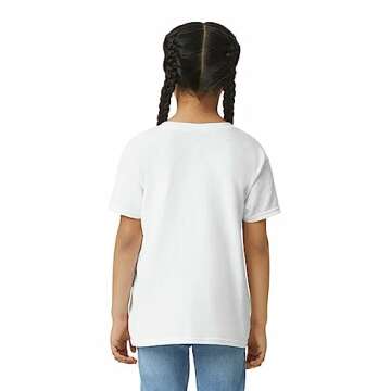 Gildan Youth Ultra Cotton T-Shirt, Style G2000B, 2-Pack, White, X-Large