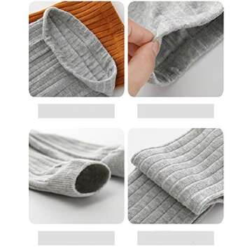 EachWell Toddler Baby Kids Girls Cotton Knit Footless Tight Leggings Bottom Pants Ginger Yellow(1-2Years)