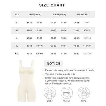 Popilush Shapewear Jumpsuits for Women Built-in Bra Square Neck Rompers Shorts Bodycon Bodysuits Summer Outfits White