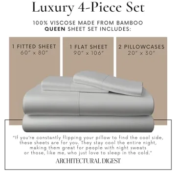 Bamboo Bay Queen Sheet Set - Cooling 100% Bamboo Viscose