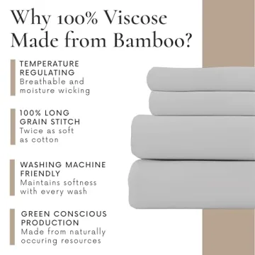 Bamboo Bay Queen Sheet Set - Cooling 100% Bamboo Viscose
