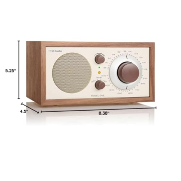 Tivoli Audio model One Am/ fm Table Radio, Classic/ Walnut, 2.4 Lb