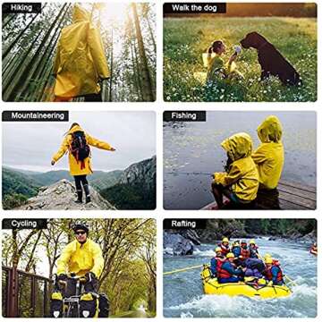 Reusable Adults Rain Ponchos, 2 Pcs EVA Portable Raincoats for Women Men with Hood for Disney Outdoor (2Pcs-white)