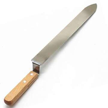 WEICHUAN Stainless Steel Serrated Uncapping Knife - Beekeeping Equipment Bee Hive Hand Tool Beekeepe...
