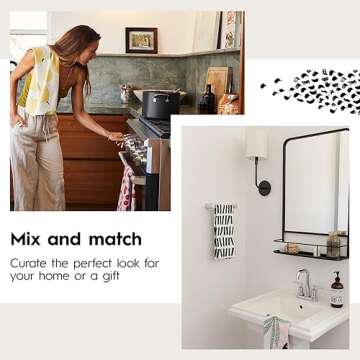 GEOMETRY Kitchen Tea Towel - Quick Dry Microfiber Cloth