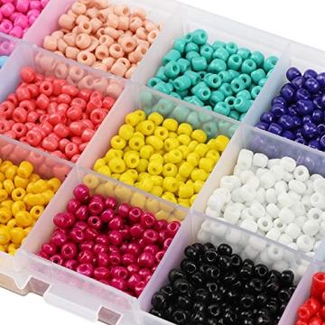 PHOGARY 3500pcs Glass Seed Beads for DIY Jewelry Making