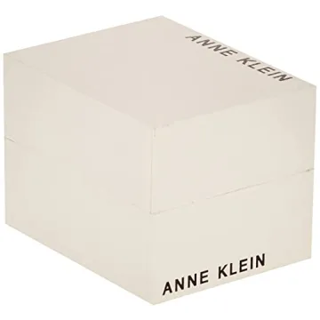 Anne Klein Gold-Tone Crystal Charm Bracelet Watch