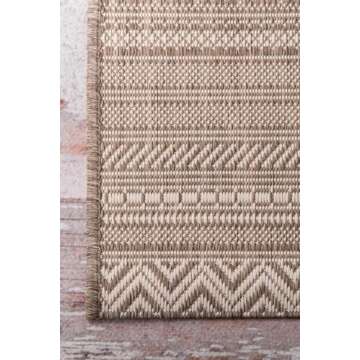 nuLOOM 6' x 9' Outdoor Performance Area Rug, OEKO-TEX Certified, Weather Resistant, High Traffic, Pa...
