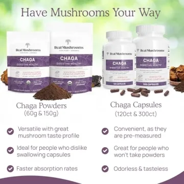 Real Mushrooms Chaga Powder Organic Immune Support Supplement