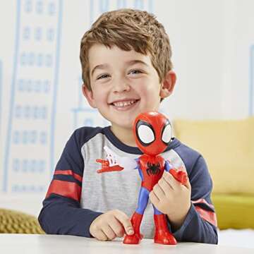 Spidey and His Amazing Friends Supersized Spidey 9-inch Action Figure, Preschool Super Hero Toy for Kids Ages 3 and Up