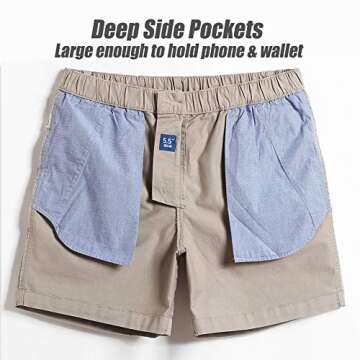 Maamgic Men's Classic Cotton Casual Shorts - Comfortable & Stylish