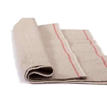 Saint Germain Bakery Premium Professional Bakers Extra Large Couche 35"x26" from France - Heavy Duty Proofing Cloth 100% Natural Flax Linen