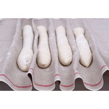 Saint Germain Bakery Premium Professional Bakers Extra Large Couche 35"x26" from France - Heavy Duty Proofing Cloth 100% Natural Flax Linen