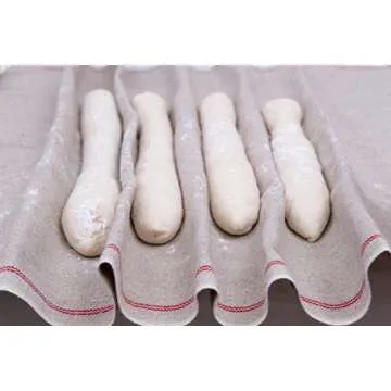 Saint Germain Bakery Premium Professional Bakers Extra Large Couche 35"x26" from France - Heavy Duty Proofing Cloth 100% Natural Flax Linen