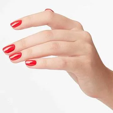 OPI Nail Lacquer Cajun Shrimp | Opaque Bright Orange Crème Chip Resistant Nail Polish | Vegan, Fast Drying, Streak Free