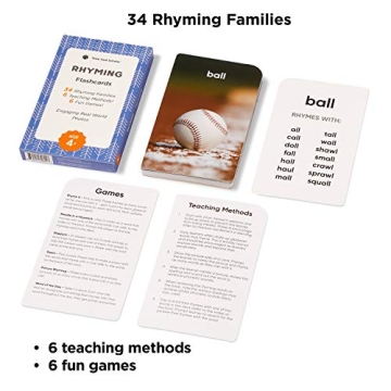 Think Tank Scholar Rhyming Flash Cards for Kids Ages 4-8