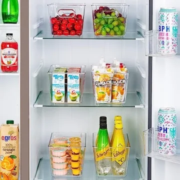 Vtopmart Durable Clear Plastic Pantry Organizer Bins