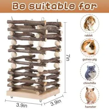 Hanging Apple Wooden Hay Feeder for Small Pets
