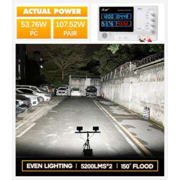 Exzeit 120W 6 Inch Work Light for Tractors, 10400Lms Flood Light