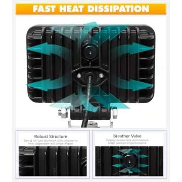 Exzeit 120W 6 Inch Work Light for Tractors, 10400Lms Flood Light