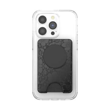 PopSockets Phone Wallet with Expanding Grip, Phone Card Holder, Wireless Charging Compatible, Wallet...