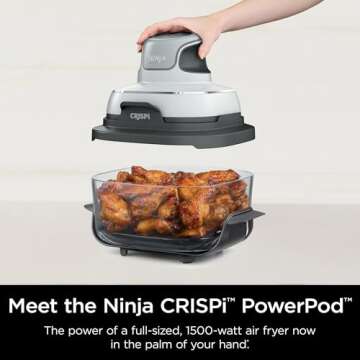 Ninja FN090 Crispi 3-in-1 Cooking System 4QT Portable