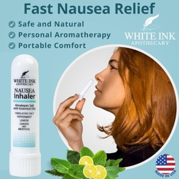 Natural Nausea Relief Inhaler Peppermint Ginger Lemon