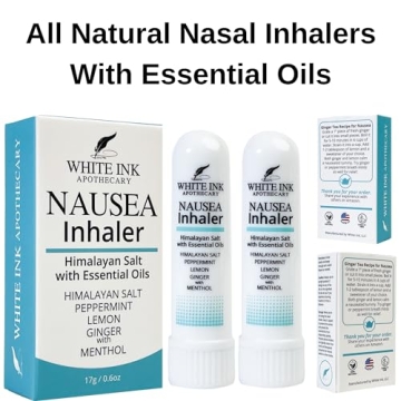 Natural Nausea Relief Inhaler Peppermint Ginger Lemon