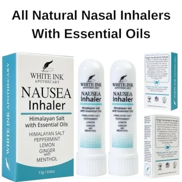 Natural Nausea Relief Inhaler Peppermint Ginger Lemon