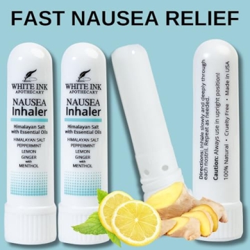 Natural Nausea Relief Inhaler Peppermint Ginger Lemon