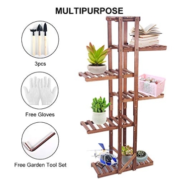 Astoryou Wood Plant Stand for Indoor and Outdoor Use