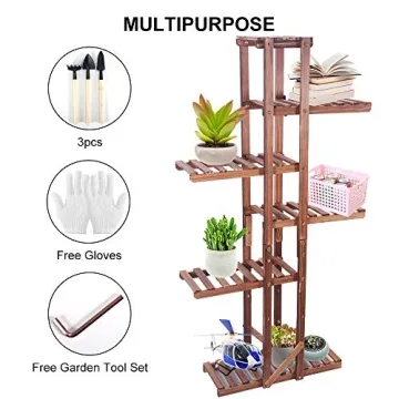 Astoryou Wood Plant Stand for Indoor and Outdoor Use