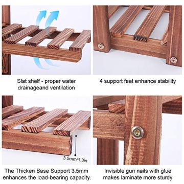 Astoryou Wood Plant Stand for Indoor and Outdoor Use