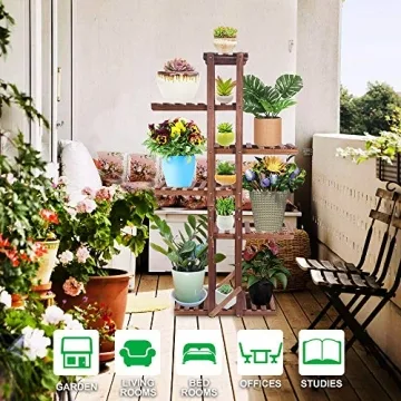 Astoryou Wood Plant Stand for Indoor and Outdoor Use
