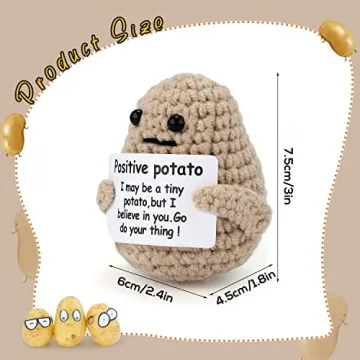 Cheerful Knitted Potato Toy for Friends and Parties