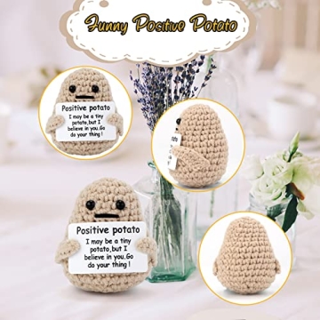 Cheerful Knitted Potato Toy for Friends and Parties