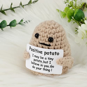Cheerful Knitted Potato Toy for Friends and Parties