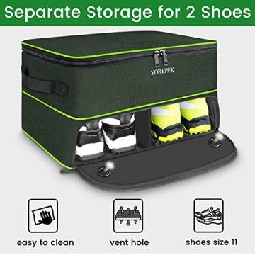 YOREPEK Golf Trunk Organizer with Separate Shoe Compartment
