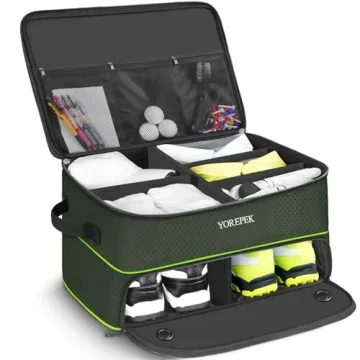 YOREPEK Golf Trunk Organizer with Separate Shoe Compartment