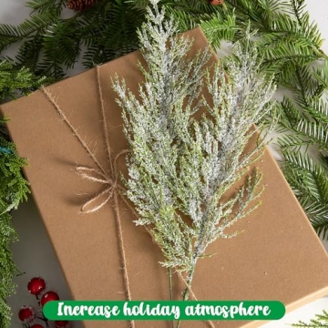 Alpurple Snow Frosted Pine Branches for Christmas Decor