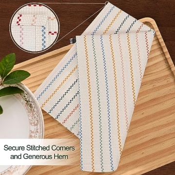 RUVANTI Cloth Napkins Set of 12 for Elegant Dining Experiences