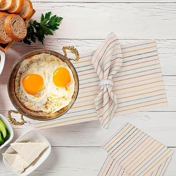 RUVANTI Cloth Napkins Set of 12 for Elegant Dining Experiences